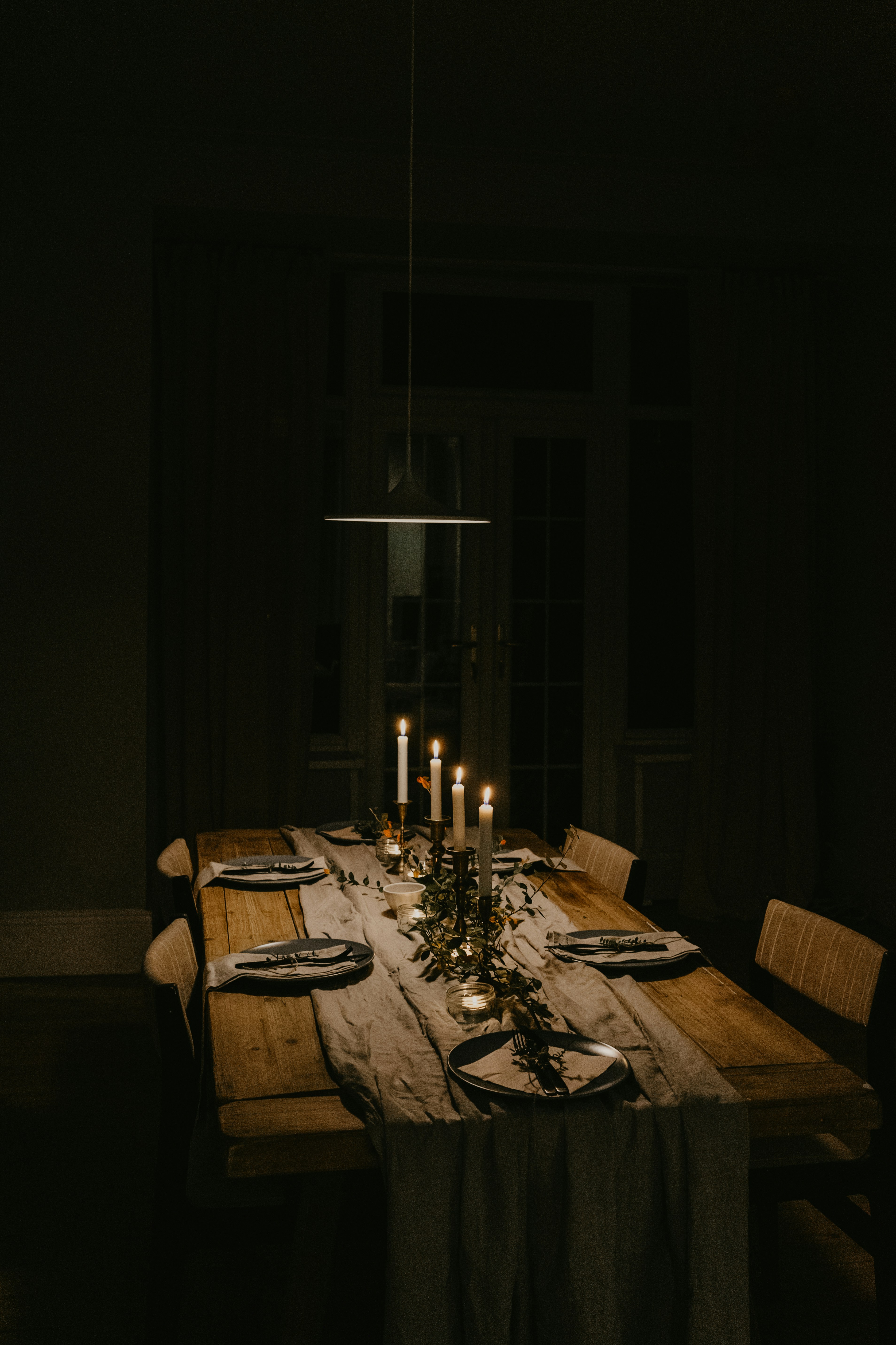 Candlelit Evening Event Table Setting