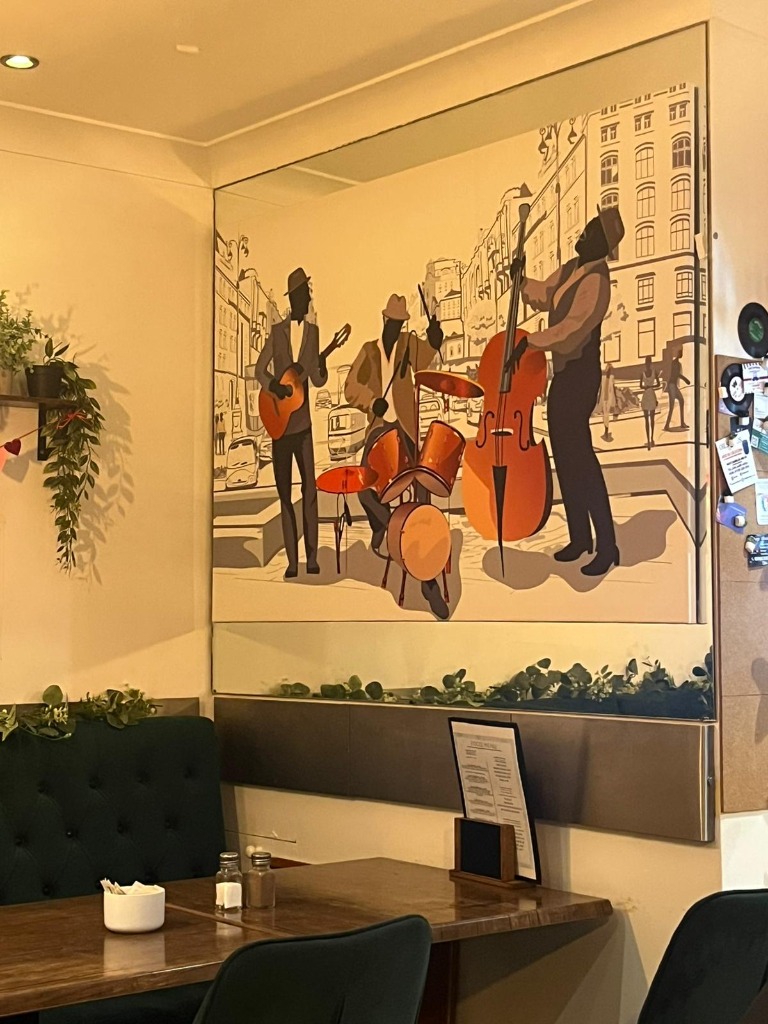 Jazz Band Mural at Bossa Nova Cafe